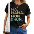 Ma Mama Mom Bruh Muttertag Humor Retro Distressed T-shirt Frauen