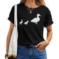Mama Duck 2 Ducklings Animal Family Women T-shirt