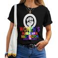 March On Washington Gay Pride Rainbow Lgbt Fist Women T-shirt
