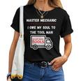 Master Mechanic I Owe My Soul Dad Mechanics Sarcastic Women T-shirt