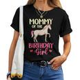Mommy Of The Birthday Girl Horse Equestrian Party Family Women T-shirt