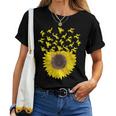 Motocross Sunflower For Biker And Dirt Bike Lover Women T-shirt