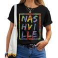 Nashville Colorful Box City Pride Rainbow Nashville Women T-shirt