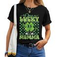 One Lucky Momma Groovy Retro Momma St Patrick's Day Women T-shirt