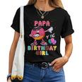 Papa Des Geburtstags-Mädchen Donut Dab Geburtstag T-shirt Frauen