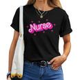 Pink Retro Nurse Appreciation Nursing Profession Rn Lpn Np Women T-shirt