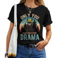Only You Can Prevent Drama Vintage Llama Graphic Women T-shirt
