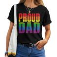 Proud Dad Lgbt Rainbow Gay Pride Father's Day Women T-shirt