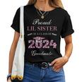 Proud Lil Sister Of A Class Of 2024 Graduate Women T-shirt