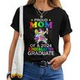 Proud Mom Of A 2024 Kindergarten Graduate Unicorn Dab Women T-shirt