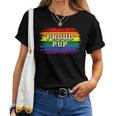 Proud Pup Pride Parade Human Pup Play Colorful Rainbow Dog Women T-shirt