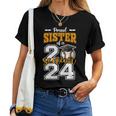 Proud Sister Of A 2024 Baseball Senior Graduation Sister Women T-shirt