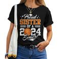 Proud Sister Of A 2024 Senior Basketball Graduate Women T-shirt