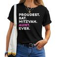 Proudest Bat Mitzvah Aunt Ever Jewish Girl Celebration Women T-shirt