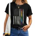 Rainbow Gay Pride American Flag Lgbt Gay Transgender Pride Women T-shirt