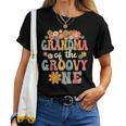 Retro Grandma Of Groovy One Matching Family 1St Birthday Women T-shirt