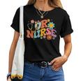 Retro Groovy Or Nursing School Medical Operating Room Nurse Women T-shirt