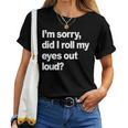 Roll My Eyes Sarcastic Women T-shirt