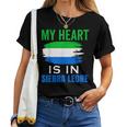 Sierra Leone Flag For Sierra Leonean Salone Roots Women T-shirt