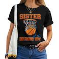 Sister Of The Birthday Boy Basketball Birthday Family Party Women T-shirt