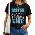 Sister Of The Birthday Girl Family Snowflakes Winter Party Women T-shirt