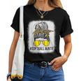 Softball Auntie Leopard Messy Bun Softball Aunt Women T-shirt