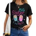 Soon To Be Big Sister To Twins Baby Boy Girl 2024 Reveal Women T-shirt