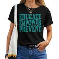 Stop The Violence Sexual Assault Awareness Groovy Educate Women T-shirt
