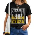 Straight Outta 5Th Grade Graduation Teachers Boys Girls Women T-shirt
