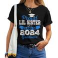 Super Proud Little Sister Of 2024 Graduate Awesome Family Women T-shirt