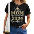 Super Proud Mom Of 2024 Graduate Awesome Family College Women T-shirt