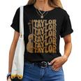 Taylor First Name I Love Taylor Girl Groovy 80'S Vintage Women T-shirt