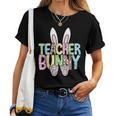 Teacher Bunny Reading Teacher Easter Spring Women T-shirt