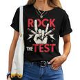 Testing Day Rock The Test Rock Music Teacher Student Women T-shirt