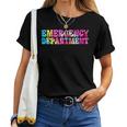Tie Dye Emergency Department Emergency Room Healthcare Nurse Women T-shirt