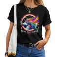 Total Solar Eclipse 2024 Rainbow Unicorn Women T-shirt