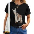 Trendy Funky Cartoon Chill Out Sloth Riding Llama Women T-shirt