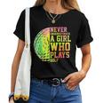 Never Underestimate A Girl Who Plays Golf Sports Lover Women T-shirt