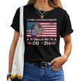Never Underestimate A Woman With A Dd 214-Patriotic Usa Flag Women T-shirt