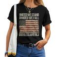 United We Stand Divided We Fall God Bless America Women T-shirt