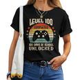 Video Gamer Student 100Th Day Teacher 100 Days Of School Women T-shirt