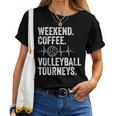Vintage Weekend Coffee And Volleyball Moms Apparel Women T-shirt