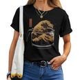 Vintage The Great Wave Of Coffee Start Day With Coffee Women T-shirt