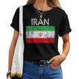 Vintage Iran Iranian Flag Pride Women T-shirt