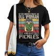 Vintage Never Underestimate An Old Woman Who Loves Pickles Women T-shirt