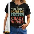 Wiener Hund Dackel Mama Papa Retro Hundebesitzer Lustige T-shirt Frauen