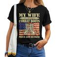 My Wife Wears Combat Boots Military Proud Army Husband Women T-shirt