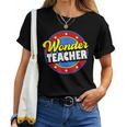 Wonder Teacher Super Woman Power Superhero Back To School Women T-shirt