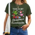 This Is My Christmas Pajama Flamingo Hawaiian Lover Women T-shirt