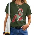 Christmas Zombie Pin Up Girl Vintage Pajama Women T-shirt